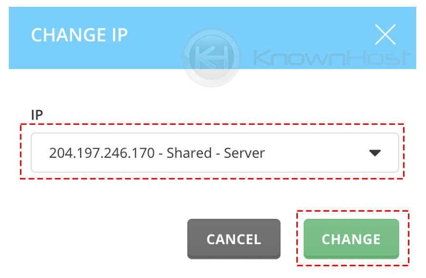 remove or change dedicated IP