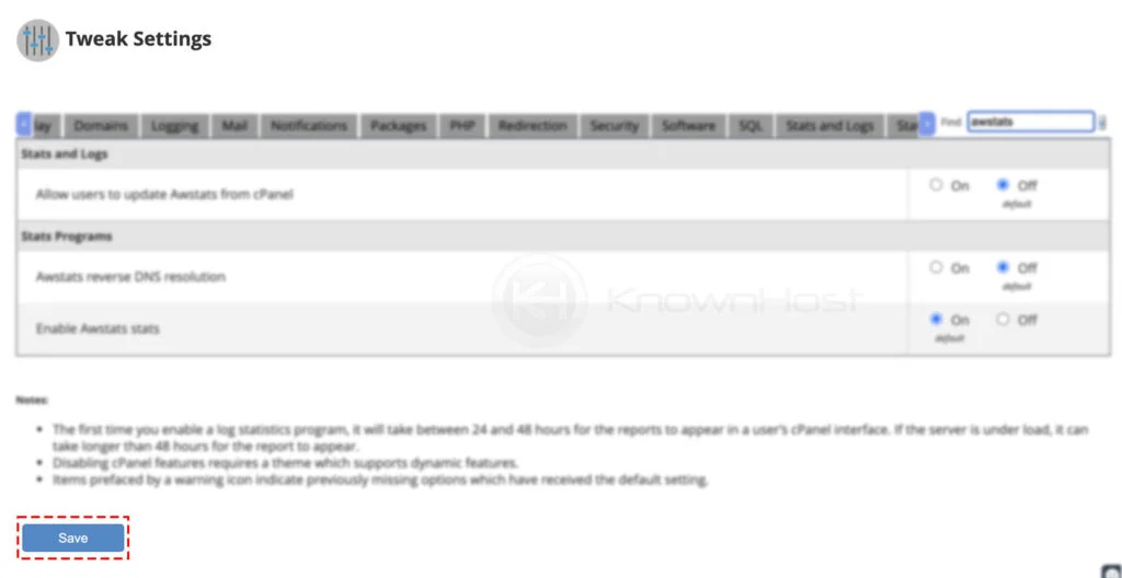 How to activate Awstats in cPanel
