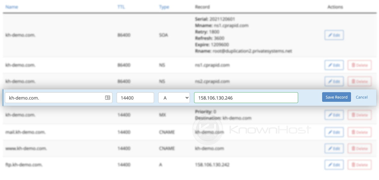 How to use DNS Zone Manager in WHM? KnownHost