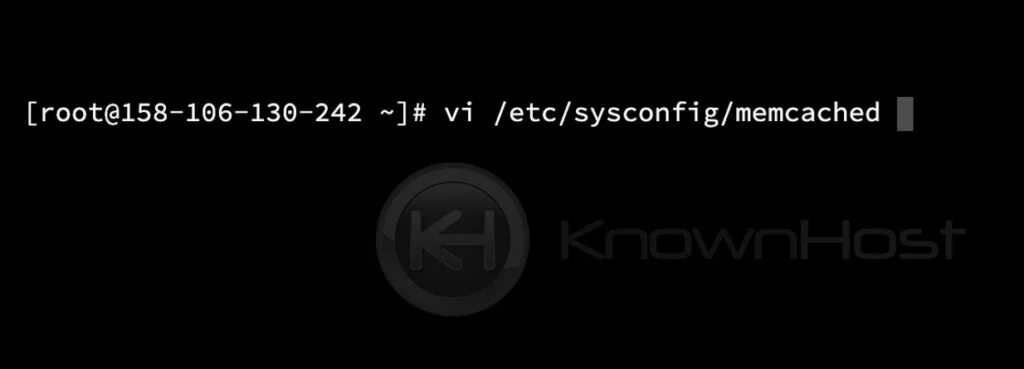 vi memcached conf