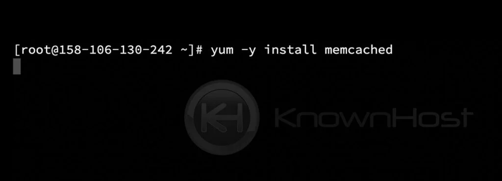 yum install memcached