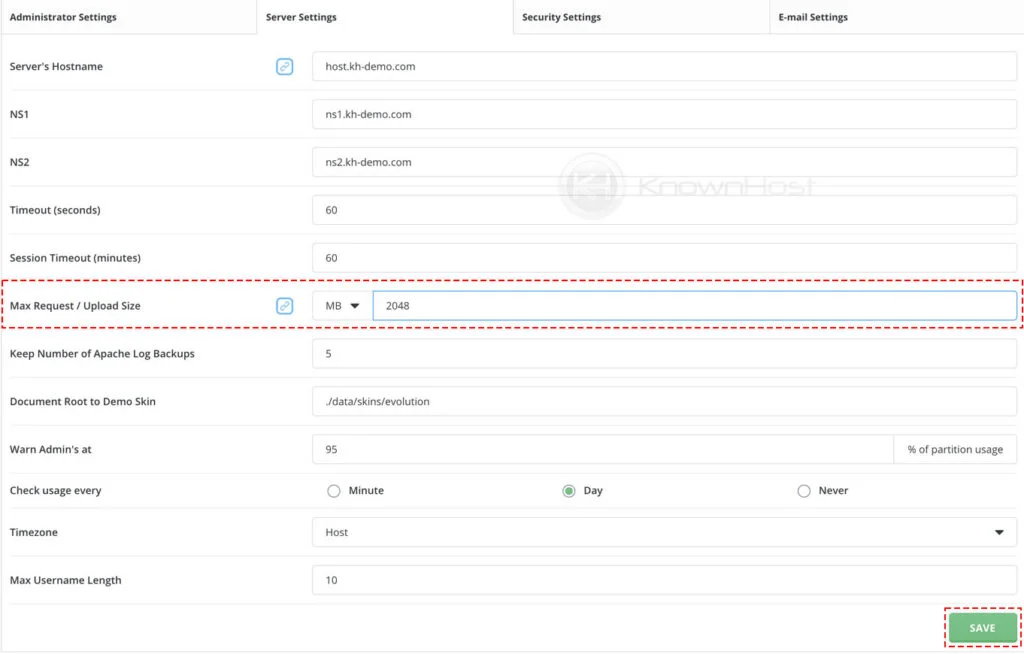 How to Increase the DirectAdmin File Manager Max Request : Upload Size Limit
