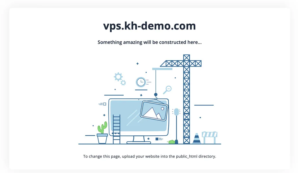 coming soon default page directadmin