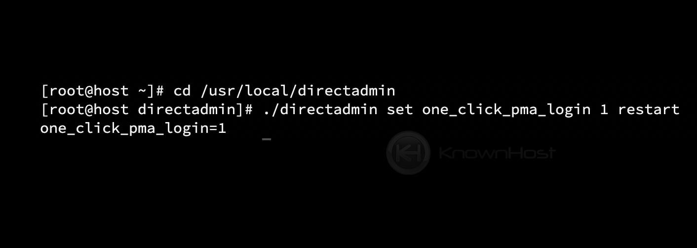 How To Enable AutoLogin for PHPMyAdmin Via DirectAdmin?
