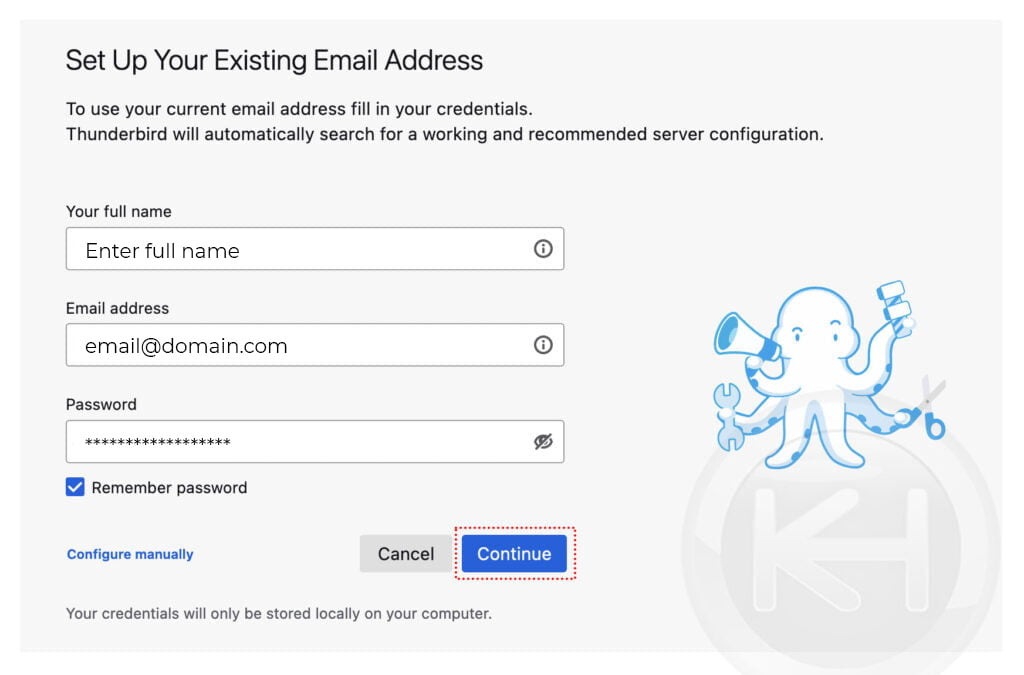 enter email details email-name-password