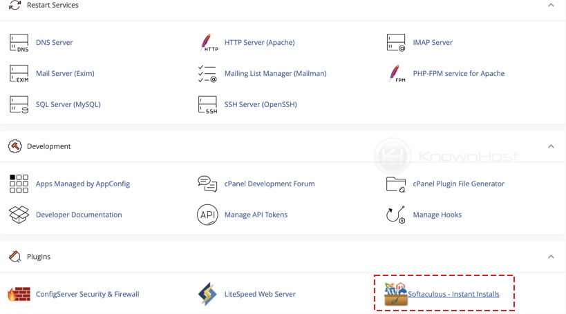 navigate to softaculous app installer in the whm