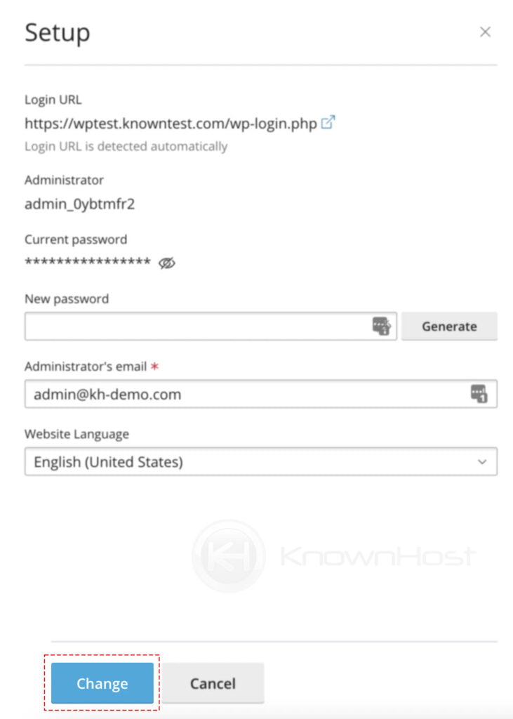 How to change WordPress password using cPanel's WordPress toolkit