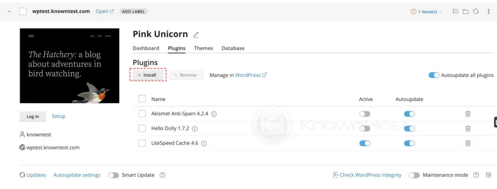 click on install button for installation of new plugins