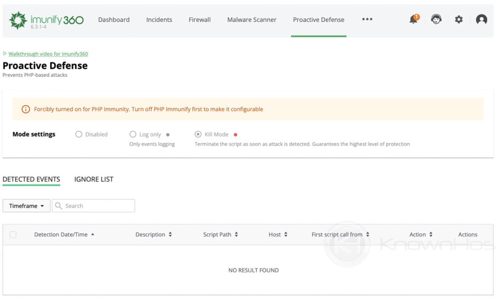 proactive defense dashboard