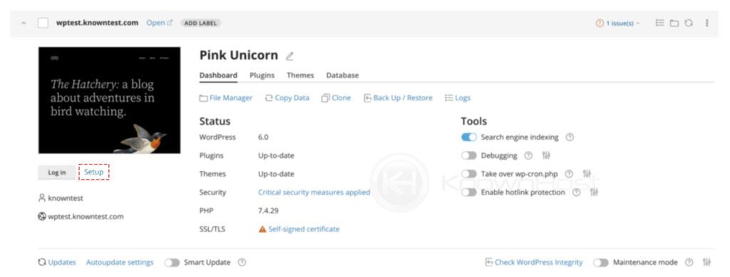 wordpress toolkit website setup