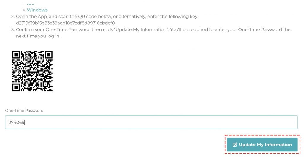 how to configure 2fa for knownhost billing portal