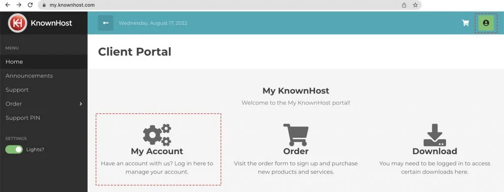 navigate to my-knownhost-com
