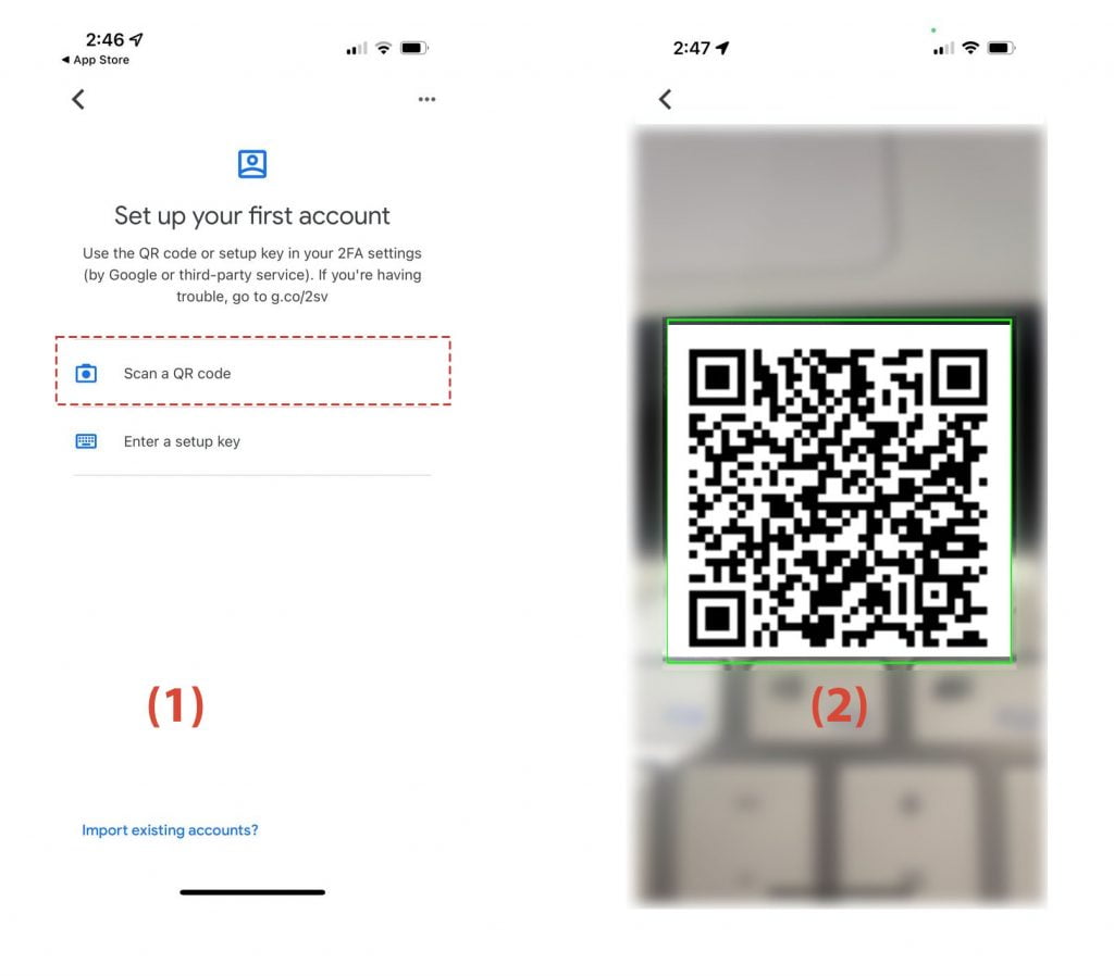 scan the 2FA QR Code