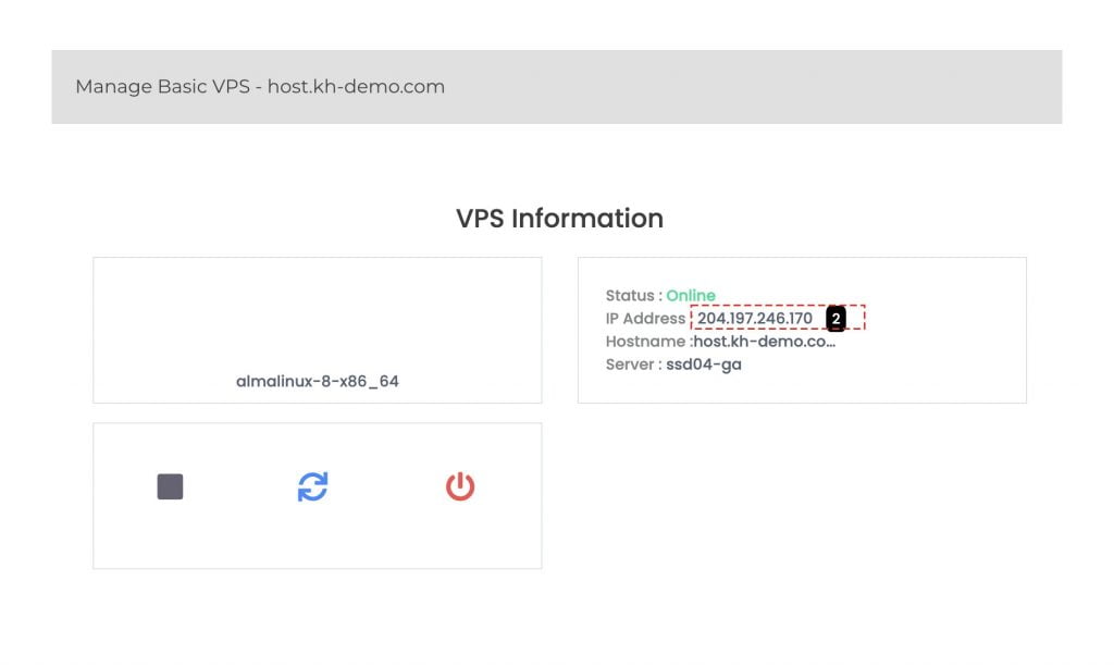 find the ipv4 of the vps