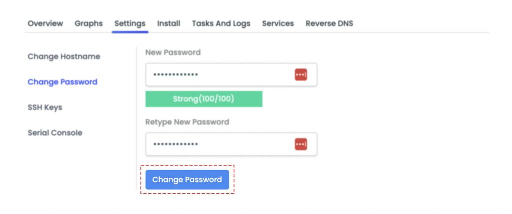 how to change vps root password in knownhost