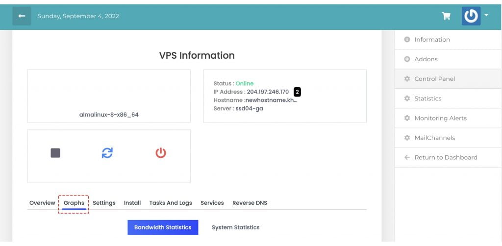 navigate to graphs vps