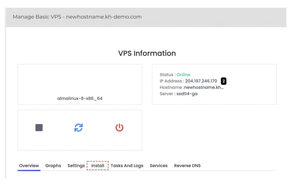 navigate to install vps